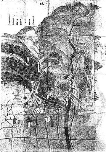 第13図　芦屋川水車絵図（安政4年（1857年））