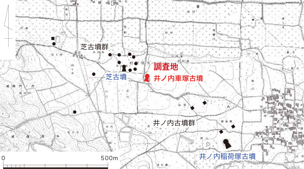 図1　井ノ内車塚古墳の位置